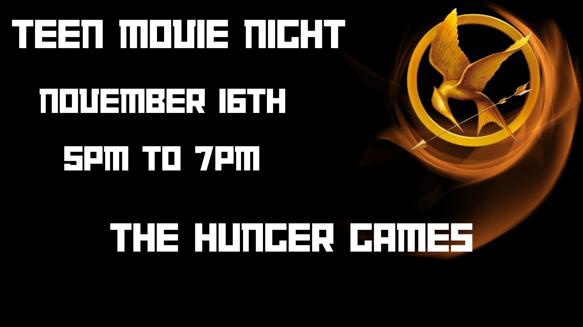 The Hunger Games Movie Night Delphi Public Library